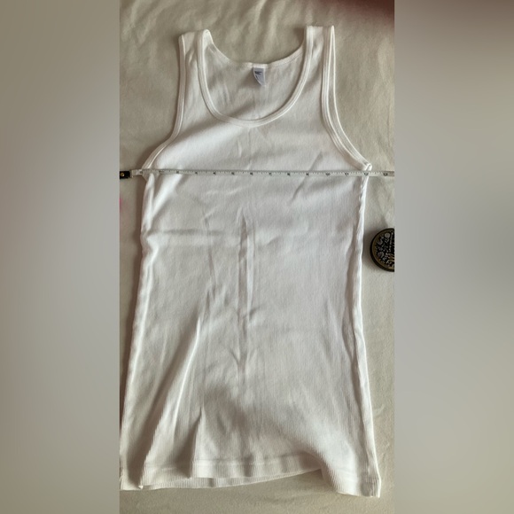 2 Cotton American Apparel ribbed tanks - 1 pink & 1 white - Picture 6 of 6